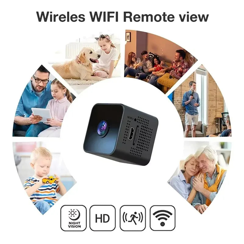 Câmera Mini X6 Wi-Fi 1080P – Segurança Sem Fio com Visão Noturna e Bateria Integrada