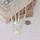 Colar Coração em Prata Esterlina 925 – Jóia Nobre de Luxo, 18 Polegadas, Elegância e Amor para Casamento