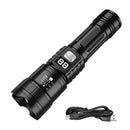 Lanterna de Mão LED Super Brilhante – Bateria Embutida, Recarregável USB, Perfeita para Uso Externo e Situações de Emergência