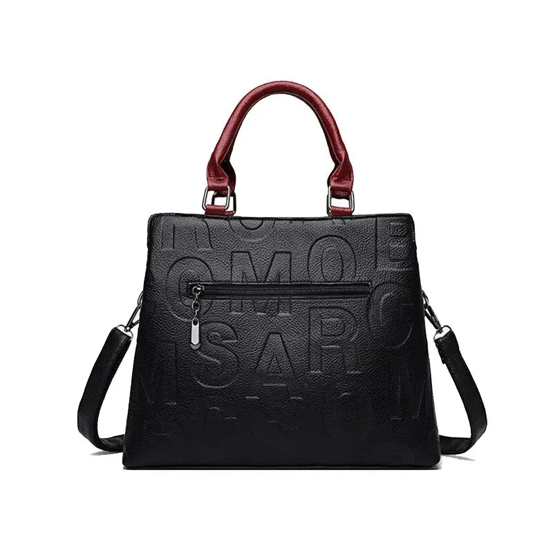 Bolsa Feminina de Ombro e Transversal – Couro PU, Estilo Luxo, Grande Capacidade, Ideal para Viagem e Uso Diário