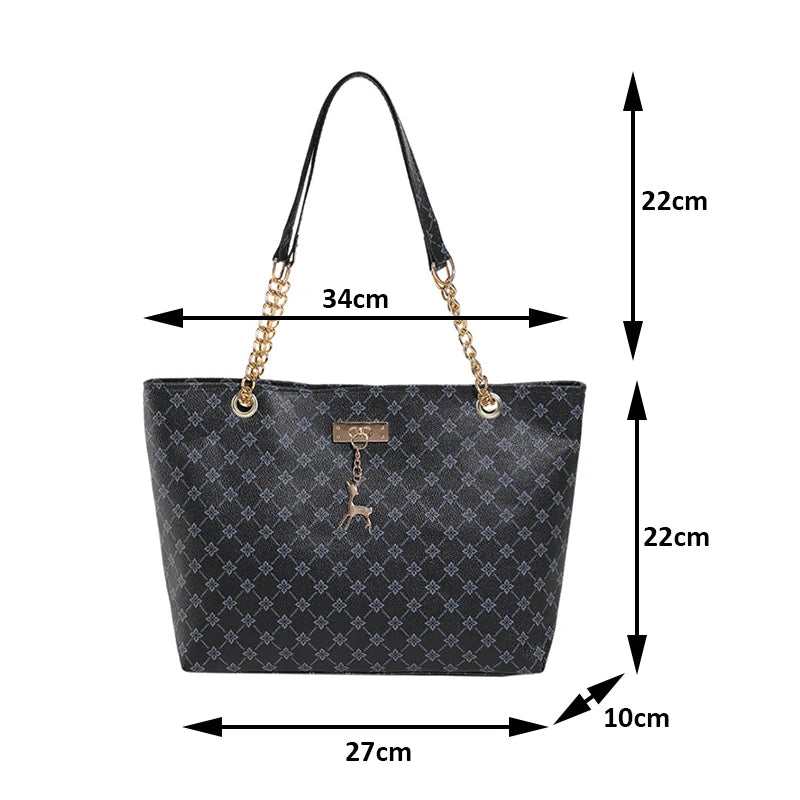 Bolsa Feminina Grande Outono/Inverno 2025 – Modelo Retrô com Alça de Ombro