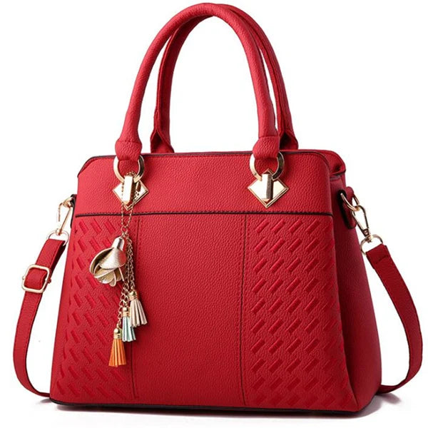 Bolsa de Luxo Feminina Gusure – Transversal com Borla, Grande Capacidade, Tote Bordada e Estilo Sofisticado
