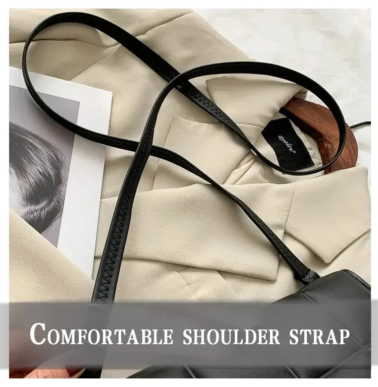 Bolsa de Ombro Feminina de Luxo – Couro Sintético, Compacta, Estilo Clássico e Versátil