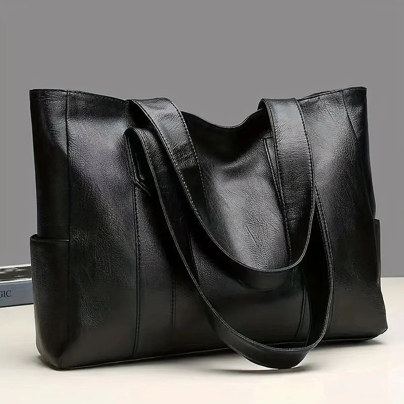 Bolsa Feminina Grande Vintage – Modelo Retrô Vegano para Uso Diário