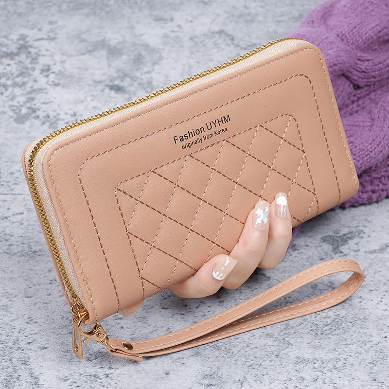 Bolsa Feminina Joker com Zíper – Clutch Bordada, Espaçosa e Macia para Celular e Acessórios