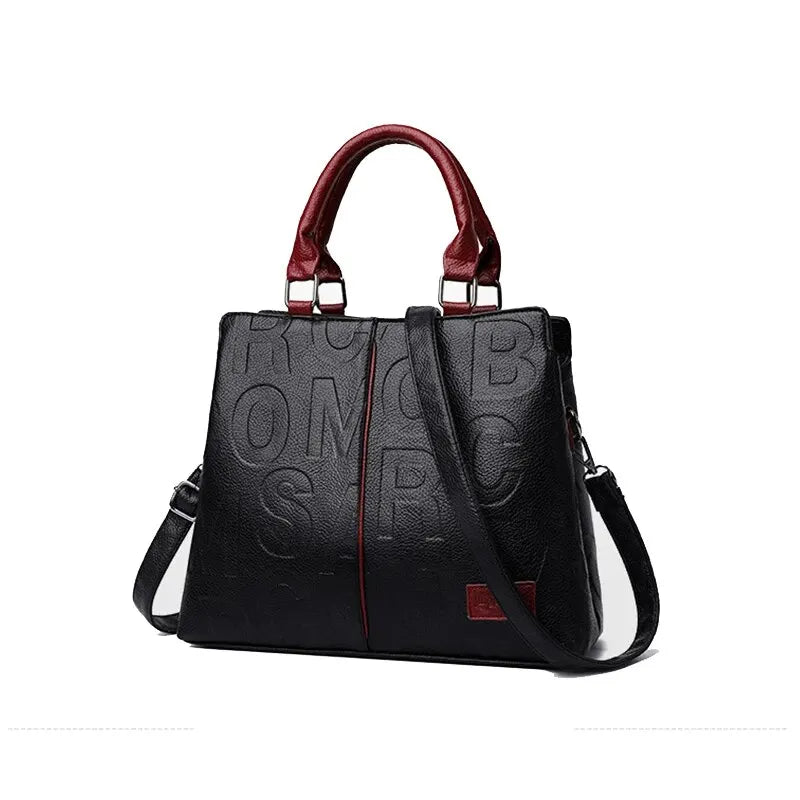 Bolsa Feminina de Ombro e Transversal – Couro PU, Estilo Luxo, Grande Capacidade, Ideal para Viagem e Uso Diário