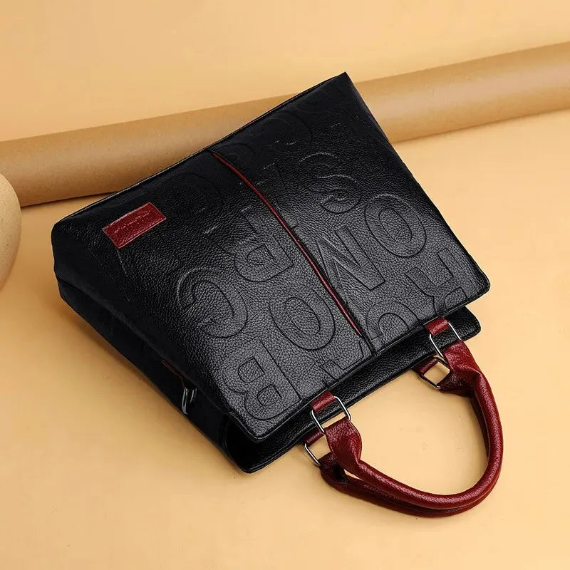 Bolsa Casual de Ombro em Couro PU, Transversal para Mulheres, Design de Luxo e Grande Capacidade para Viagem