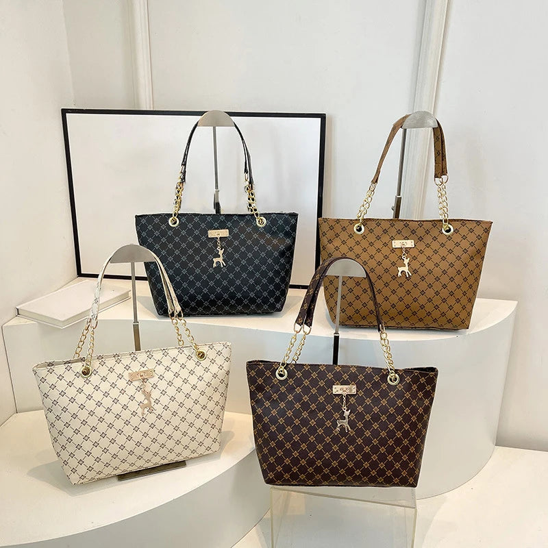 Bolsa Feminina Grande Outono/Inverno 2025 – Modelo Retrô com Alça de Ombro