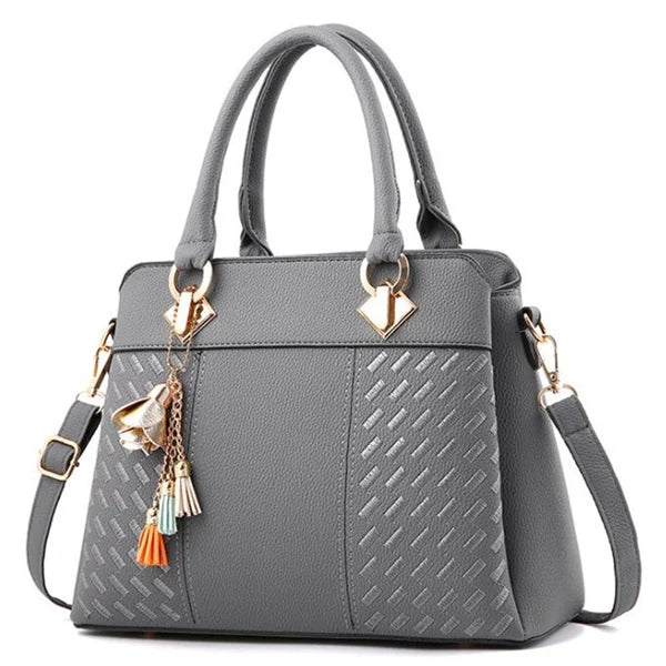 Bolsa de Luxo Feminina Gusure – Transversal com Borla, Grande Capacidade, Tote Bordada e Estilo Sofisticado