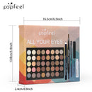 Kit Maquiagem Popfeel para Olhos com Paleta de Sombras, Lápis de Sobrancelha e Acessórios