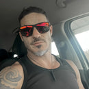 Óculos de Sol Quadrado Polarizado com Lentes Multicoloridas para Dirigir e Pesca