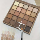 Paleta de Sombras Profissional 25 Cores – Tons Café e Chocolate com Alta Pigmentação, Ideal para Uso Diário e Palco