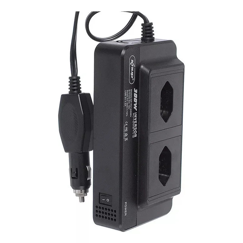 Inversor Carro 12v Acendedor P/ Tomada 110v Conversor +4 Usb