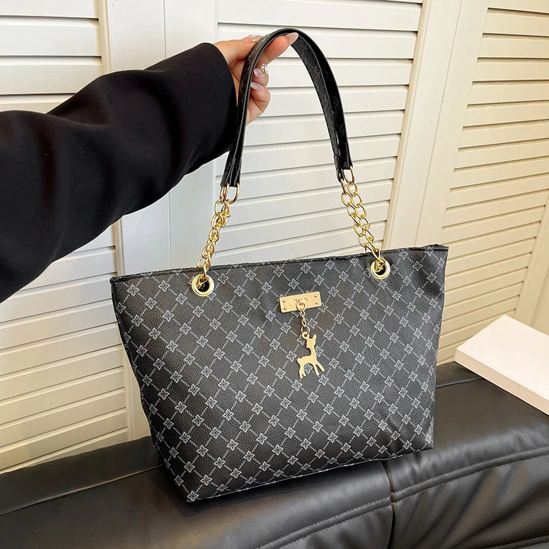 Bolsa Feminina Grande Outono/Inverno 2025 – Modelo Retrô com Alça de Ombro