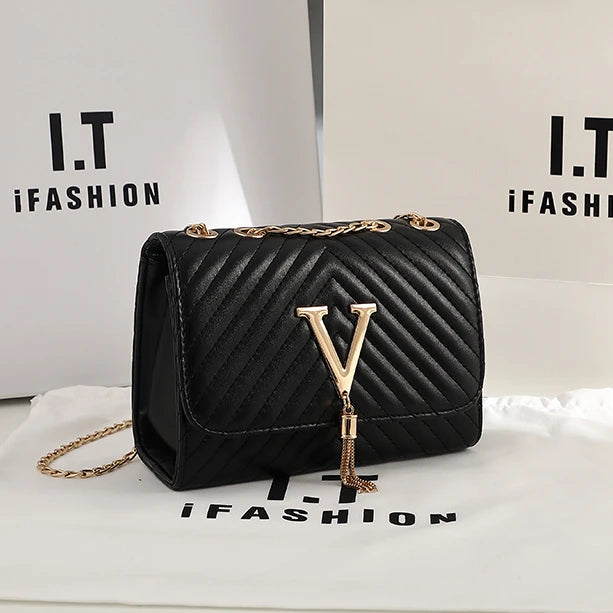 Bolsa de Ombro Feminina Luxo – Pequena, Bordada com Lantejoulas, Borla e Estilo Clutch para Festa
