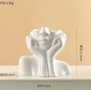 Face-Shaped Pencil Holder Human Body Art Stationery Desktop Organizer Home Room Decoration Ornaments