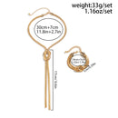 Conjunto Feminino 2 Peças Estilo Y2K – Colar Longo e Pulseira Corrente Cobra Torcida com Borla Goth