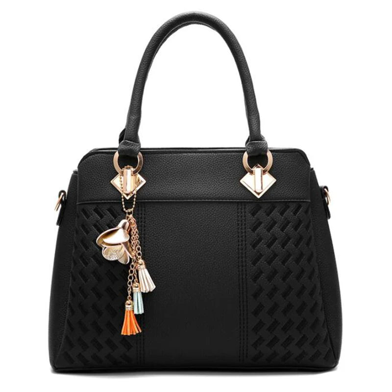 Bolsa de Luxo Feminina Gusure – Transversal com Borla, Grande Capacidade, Tote Bordada e Estilo Sofisticado