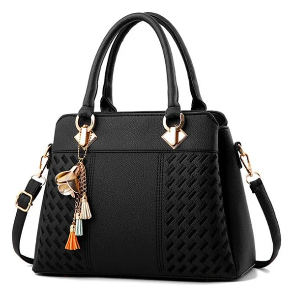 Bolsa de Luxo Feminina Gusure – Transversal com Borla, Grande Capacidade, Tote Bordada e Estilo Sofisticado