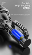 Lanterna LED Recarregável de Alta Potência – Holofote Potente, À Prova d’Água, Ideal para Pesca, Camping e Emergências