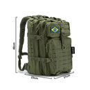 Mochila Tática Multicamadas 50L Impermeável – Grande Capacidade para Acampamento, Caminhada e Trekking