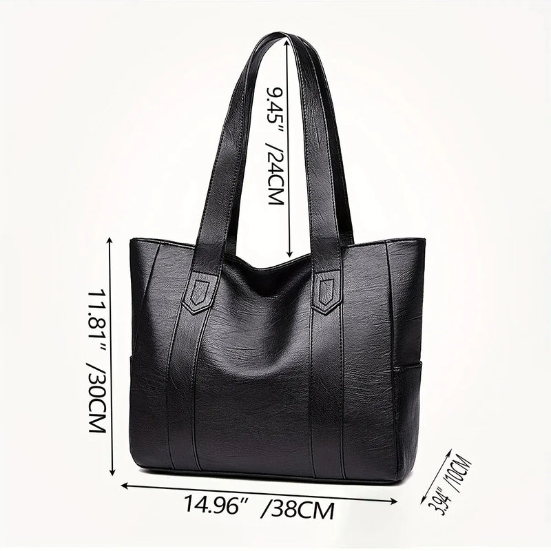 Bolsa Feminina Grande Vintage – Modelo Retrô Vegano para Uso Diário