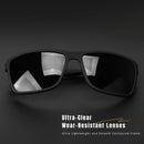 Óculos de Sol Quadrado Polarizado com Lentes Multicoloridas para Dirigir e Pesca