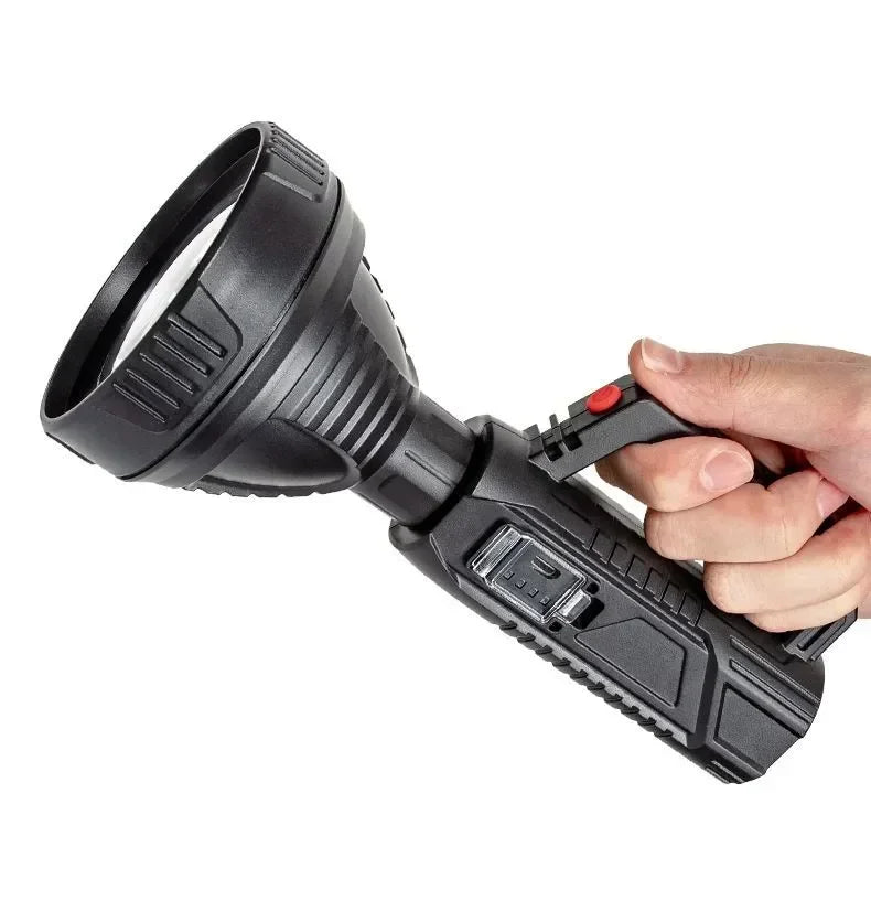 Lanterna LED Recarregável de Alta Potência – Holofote Potente, À Prova d’Água, Ideal para Pesca, Camping e Emergências