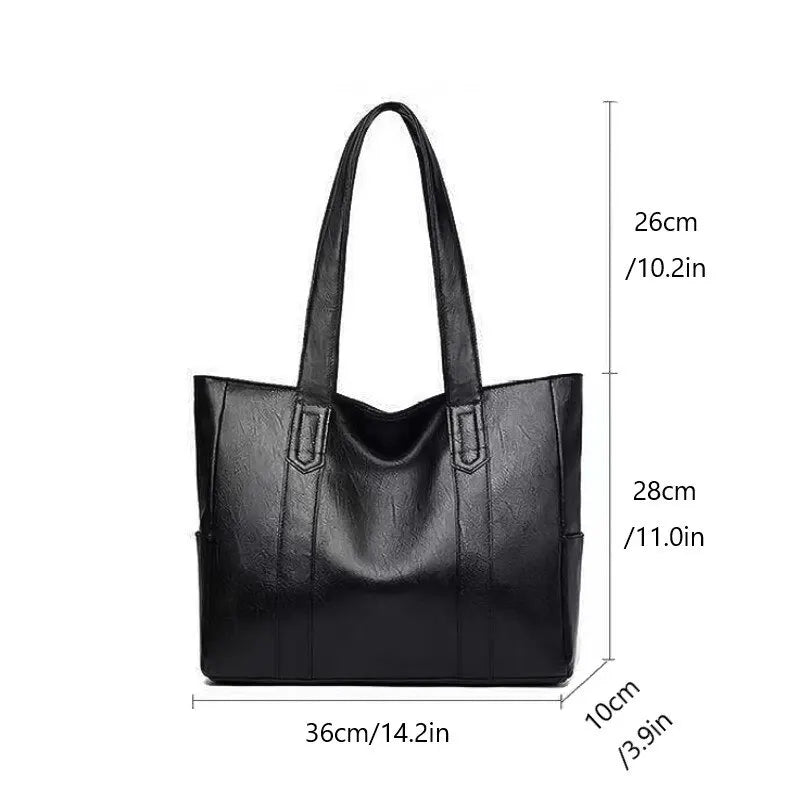 Bolsa Feminina Grande Vintage – Modelo Retrô Vegano para Uso Diário