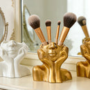 Face-Shaped Pencil Holder Human Body Art Stationery Desktop Organizer Home Room Decoration Ornaments