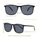 Óculos Masculino Quadrado Clássico Armação Preta – Leve, Confortável e Elegante (Perfeito para Presente)