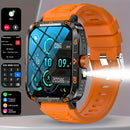 Relógio Inteligente Militar com Bússola, Altímetro, Barômetro e +100 Esportes – Bateria de Longa Duração 300mAh + Clima em Tempo Real – Perfeito pra Aventura e Dia a Dia!