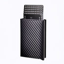 Carteira Masculina Pop-Up Antirroubo RFID – Compacta, Durável e com Design em Fibra de Carbono