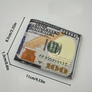 Carteira Masculina Vintage em Couro Sintético – Estampa de Dólar, Grande Capacidade, Multi-Bolsos e Zíper