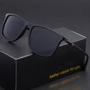 Óculos Masculino Quadrado Clássico Armação Preta – Leve, Confortável e Elegante (Perfeito para Presente)